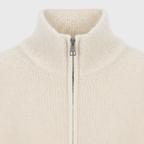 Artvalley Mode | Men’s Cardigan Zip Stand-Collar Knit Cotton-Blend Lightweight Layer