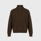 Artvalley Mode | Men’s Cardigan Zip Stand-Collar Knit Cotton-Blend Lightweight Layer