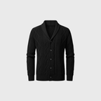 Artvalley Mode | Men’s Cable Knit Wool Cardigan Warm Shawl Collar Sweater