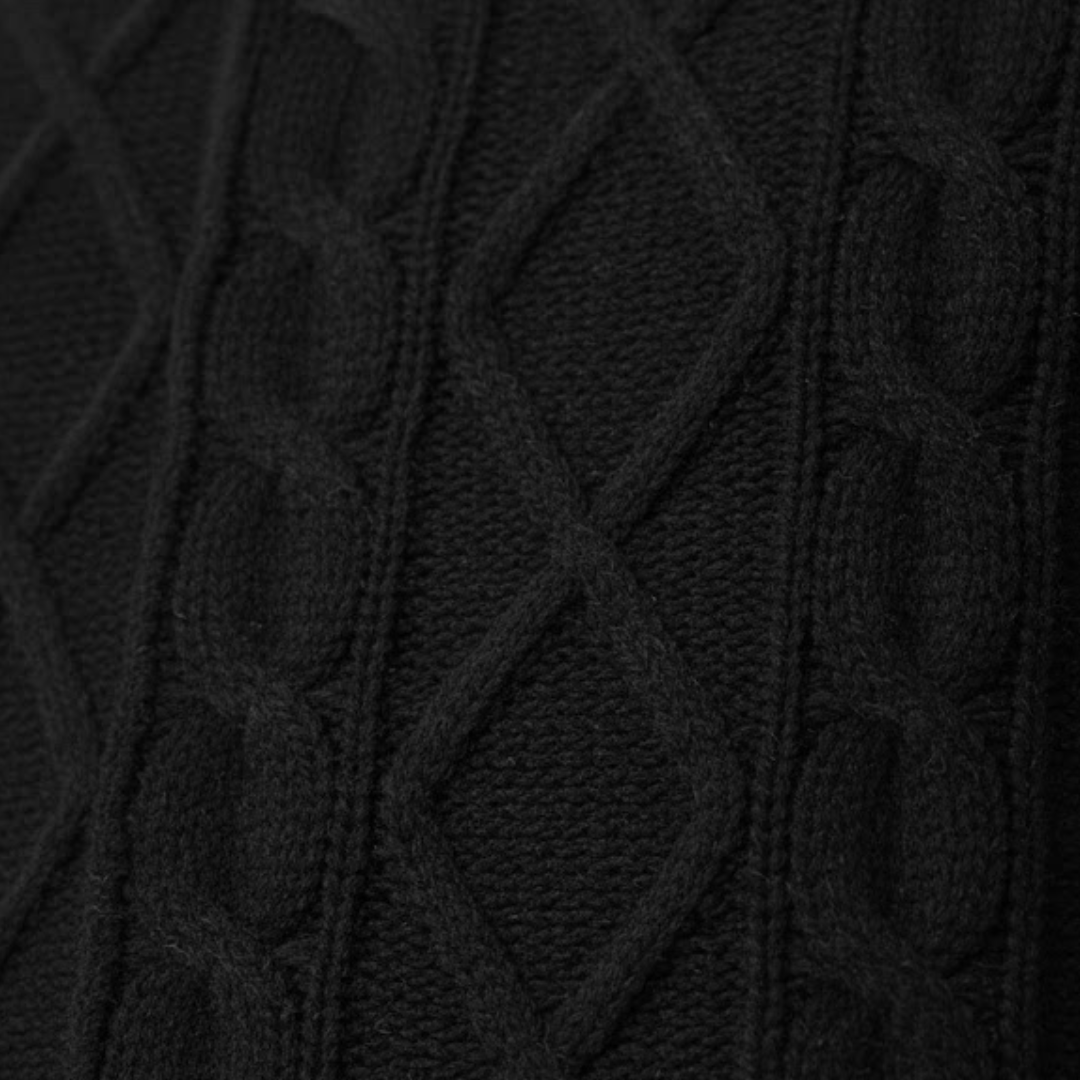 Artvalley Mode | Men’s Cable Knit Wool Cardigan Warm Shawl Collar Sweater