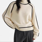 Artvalley Mode |Women’s Half Turtleneck Knit Sweater Relaxed Fit Layering Top