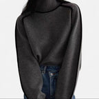 Artvalley Mode |Women’s Half Turtleneck Knit Sweater Relaxed Fit Layering Top