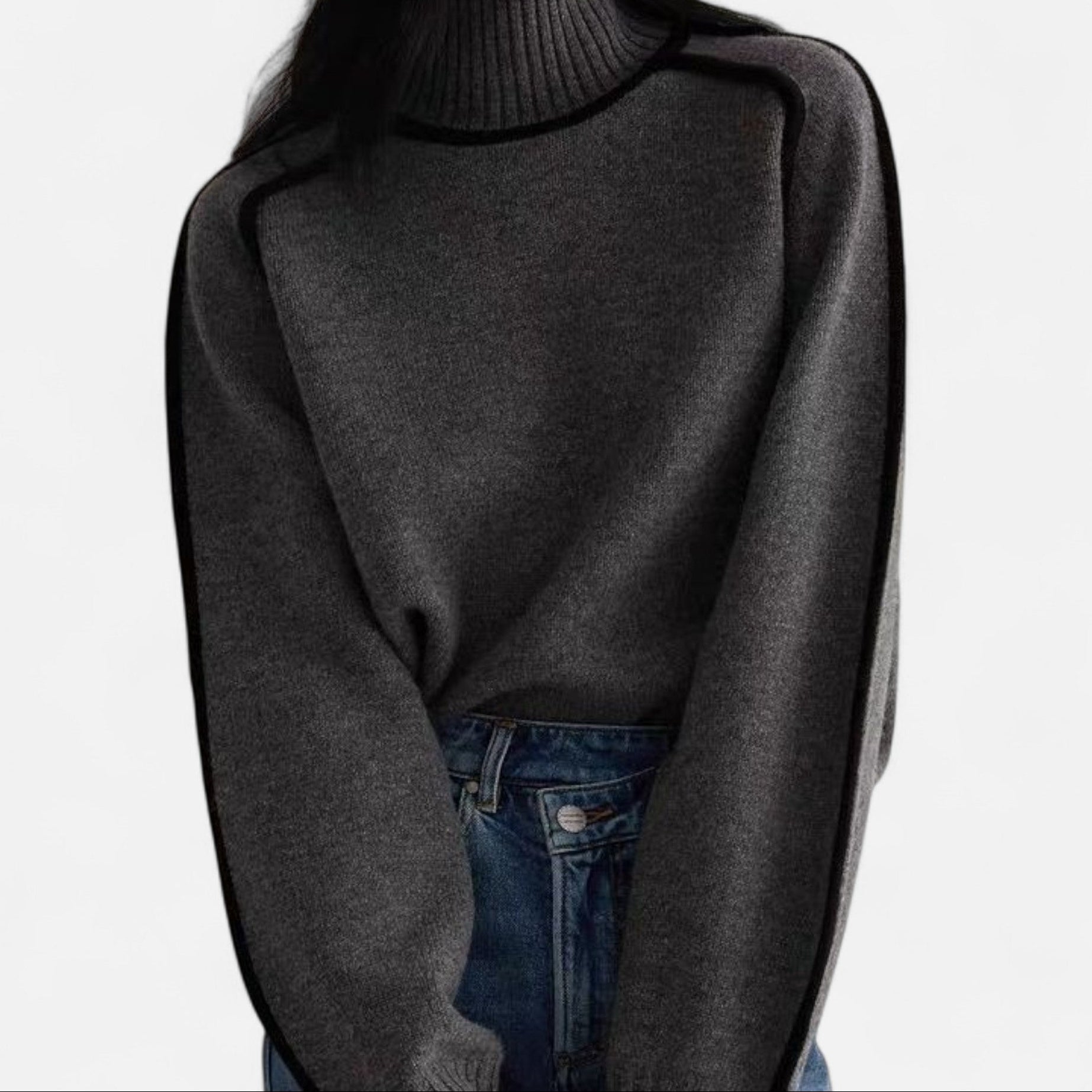 Artvalley Mode |Women’s Half Turtleneck Knit Sweater Relaxed Fit Layering Top