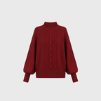 Artvalley Mode |Women’s Wool Cable Knit Sweater Relaxed Fit Warm Casual