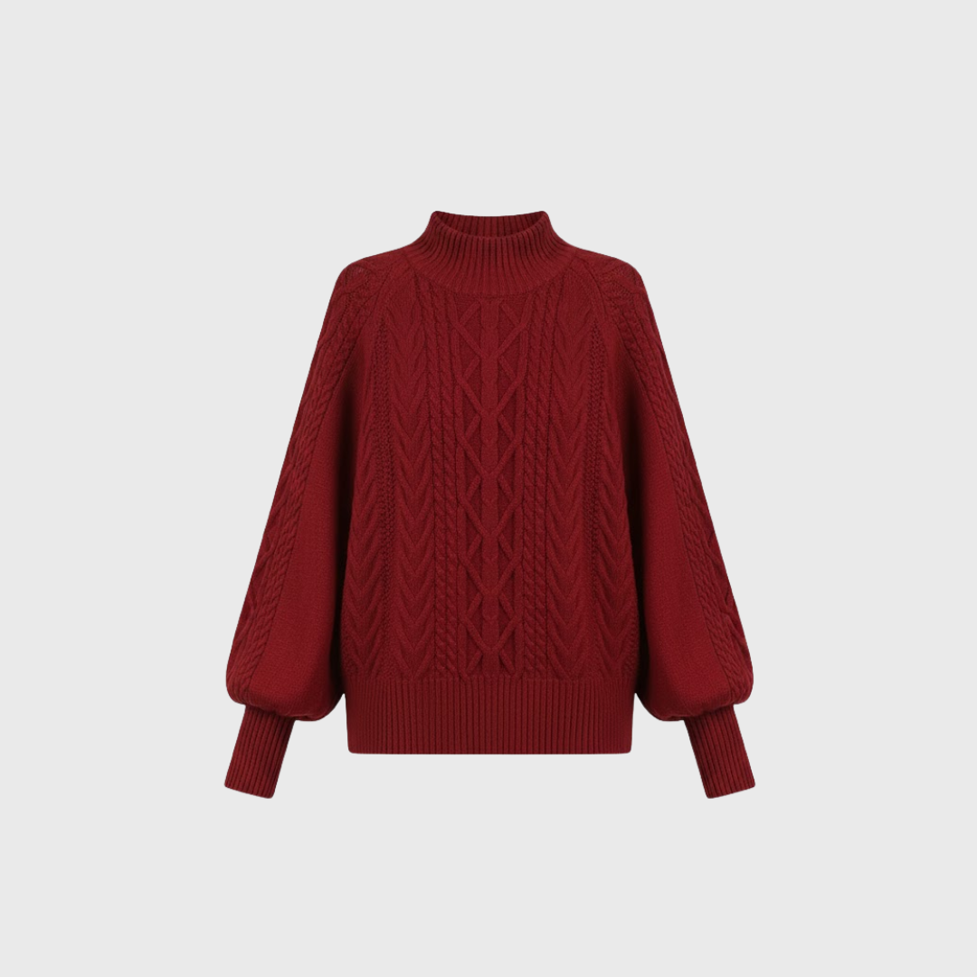 Artvalley Mode |Women’s Wool Cable Knit Sweater Relaxed Fit Warm Casual