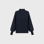 Artvalley Mode |Women’s Wool Cable Knit Sweater Relaxed Fit Warm Casual