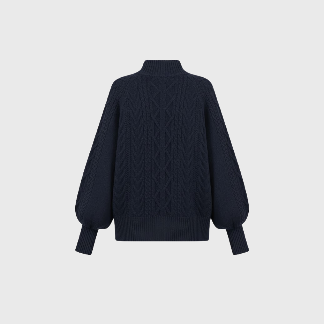 Artvalley Mode |Women’s Wool Cable Knit Sweater Relaxed Fit Warm Casual