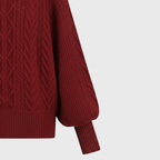 Artvalley Mode |Women’s Wool Cable Knit Sweater Relaxed Fit Warm Casual