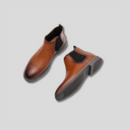 Artvalley Mode | Men’s Chelsea Boots Light Brown Elastic Panel Casual