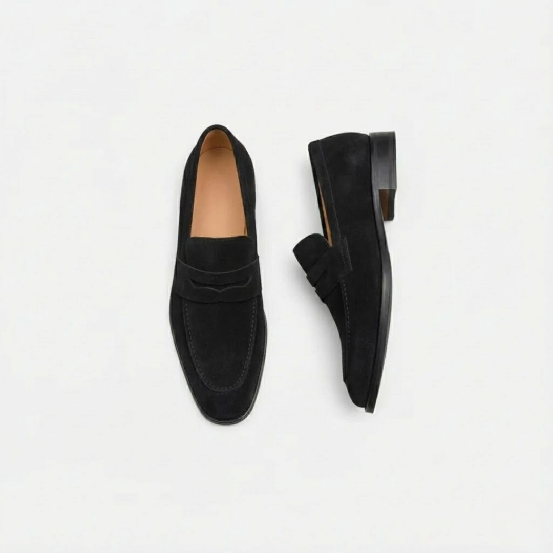 Artvalley Mode | Men’s Suede Penny Loafers Cushioned Insole Smart Casual