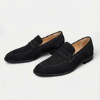 Artvalley Mode | Men’s Suede Penny Loafers Cushioned Insole Smart Casual