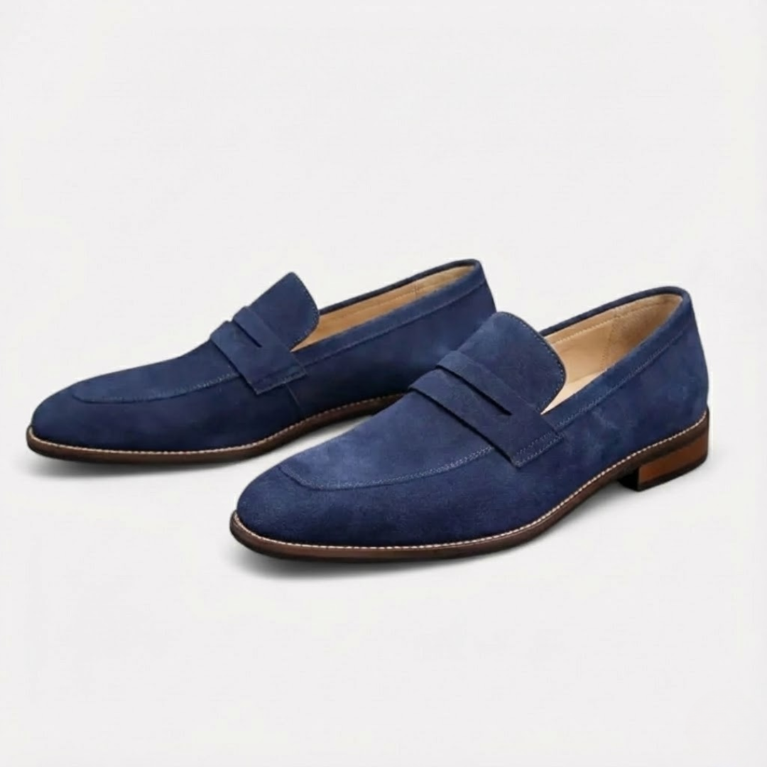 Artvalley Mode | Men’s Suede Penny Loafers Cushioned Insole Smart Casual
