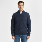 Artvalley Mode | Men’s Cotton Half-Zip Sweater Layer Over Shirt Casual