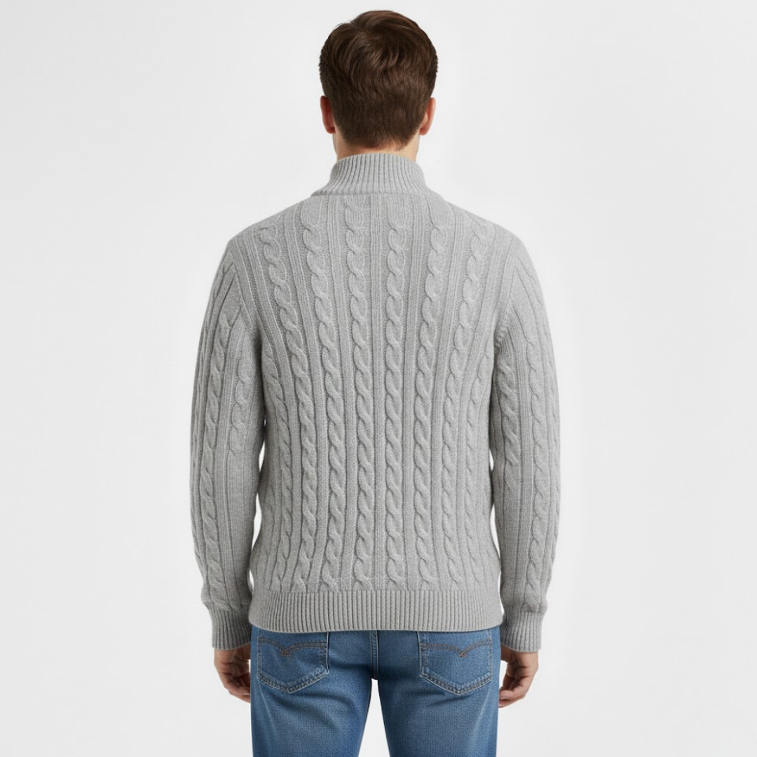 Artvalley Mode | Men’s Cotton Half-Zip Sweater Layer Over Shirt Casual