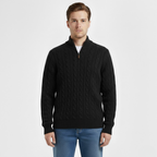 Artvalley Mode | Men’s Cotton Half-Zip Sweater Layer Over Shirt Casual