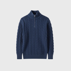 Artvalley Mode | Men’s Cotton Half-Zip Sweater Layer Over Shirt Casual