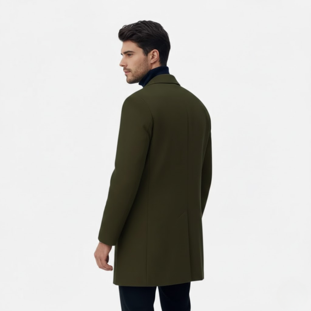 Artvalley Mode |Men’s Long Wool-Blend Overcoat Classic Warm Winter Coat