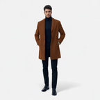 Artvalley Mode |Men’s Long Wool-Blend Overcoat Classic Warm Winter Coat
