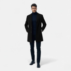 Artvalley Mode |Men’s Long Wool-Blend Overcoat Classic Warm Winter Coat