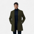 Artvalley Mode |Men’s Long Wool-Blend Overcoat Classic Warm Winter Coat