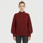 Artvalley Mode |Women’s Wool Cable Knit Sweater Relaxed Fit Warm Casual