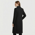 Artvalley Mode | Women’s Long Wool-Blend Overcoat Double-Breasted Warm