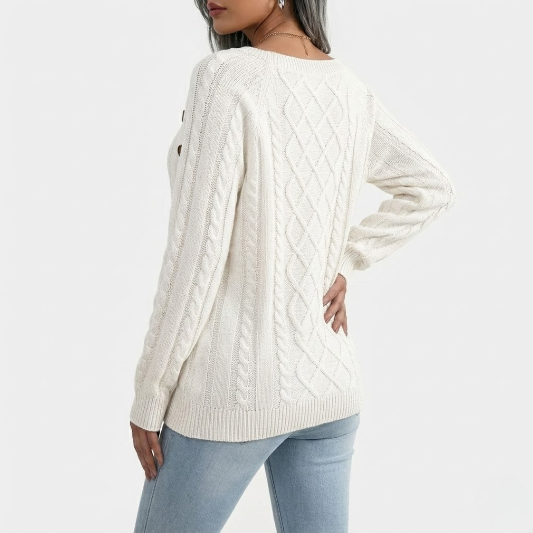 Artvalley Mode | Women’s Wool Knit Sweater Square Neck Classic Elegant Fit