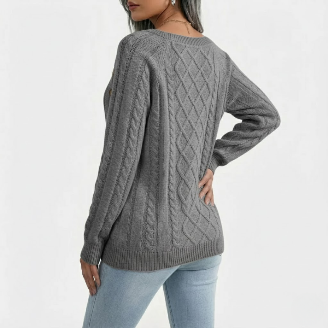 Artvalley Mode | Women’s Wool Knit Sweater Square Neck Classic Elegant Fit