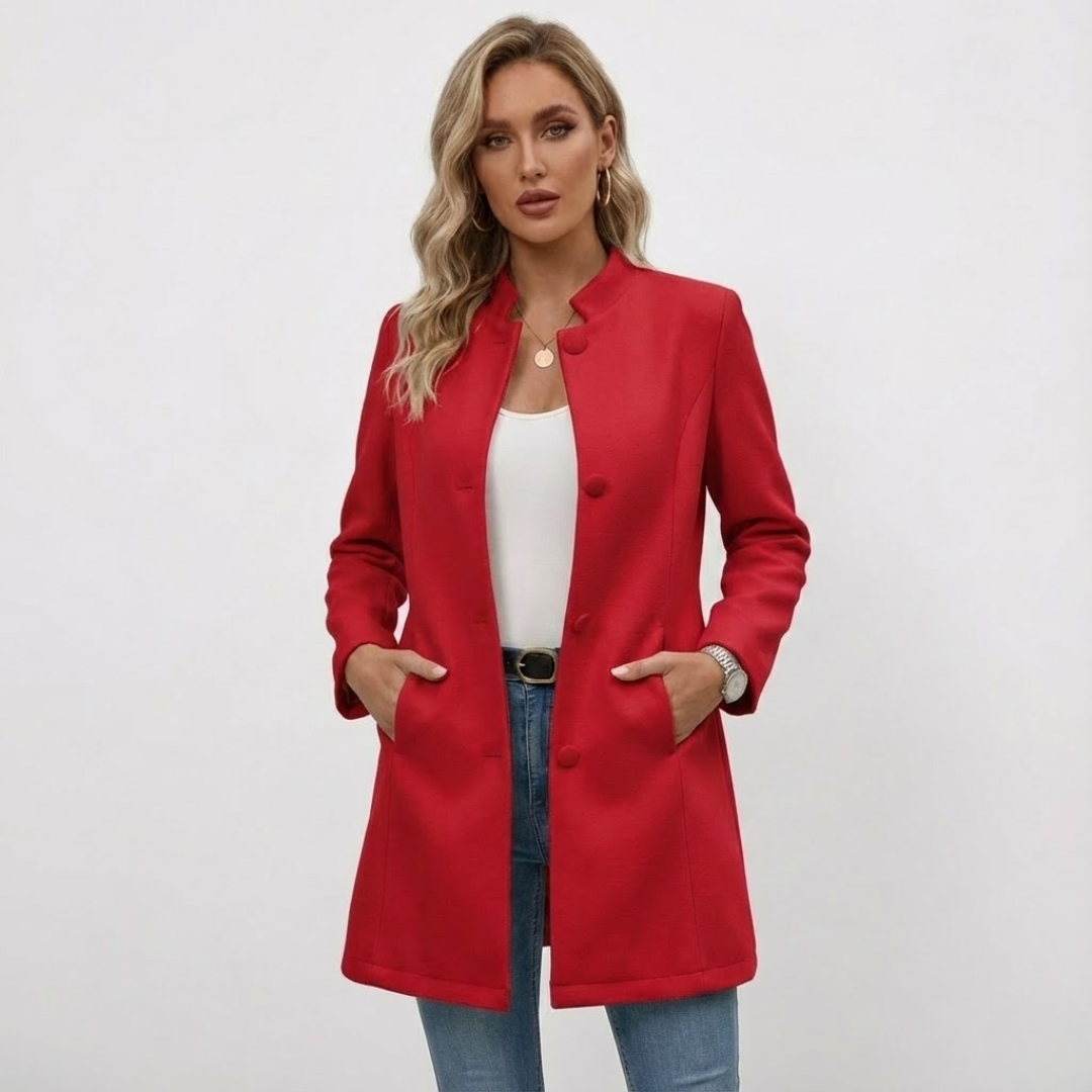 Artvalley Mode | Women’s Structured Tailored Blazer Polyester Business Jacket