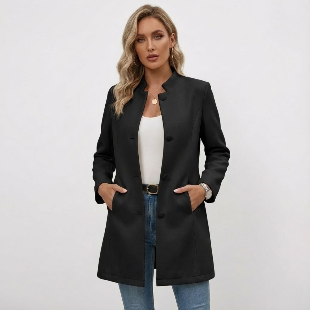 Artvalley Mode | Women’s Structured Tailored Blazer Polyester Business Jacket