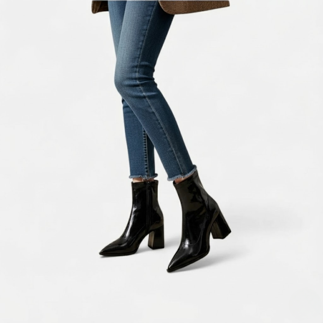 Artvalley Mode | Women’s Ankle Boots Pointed Toe Block Heel for Work & Daily Wear