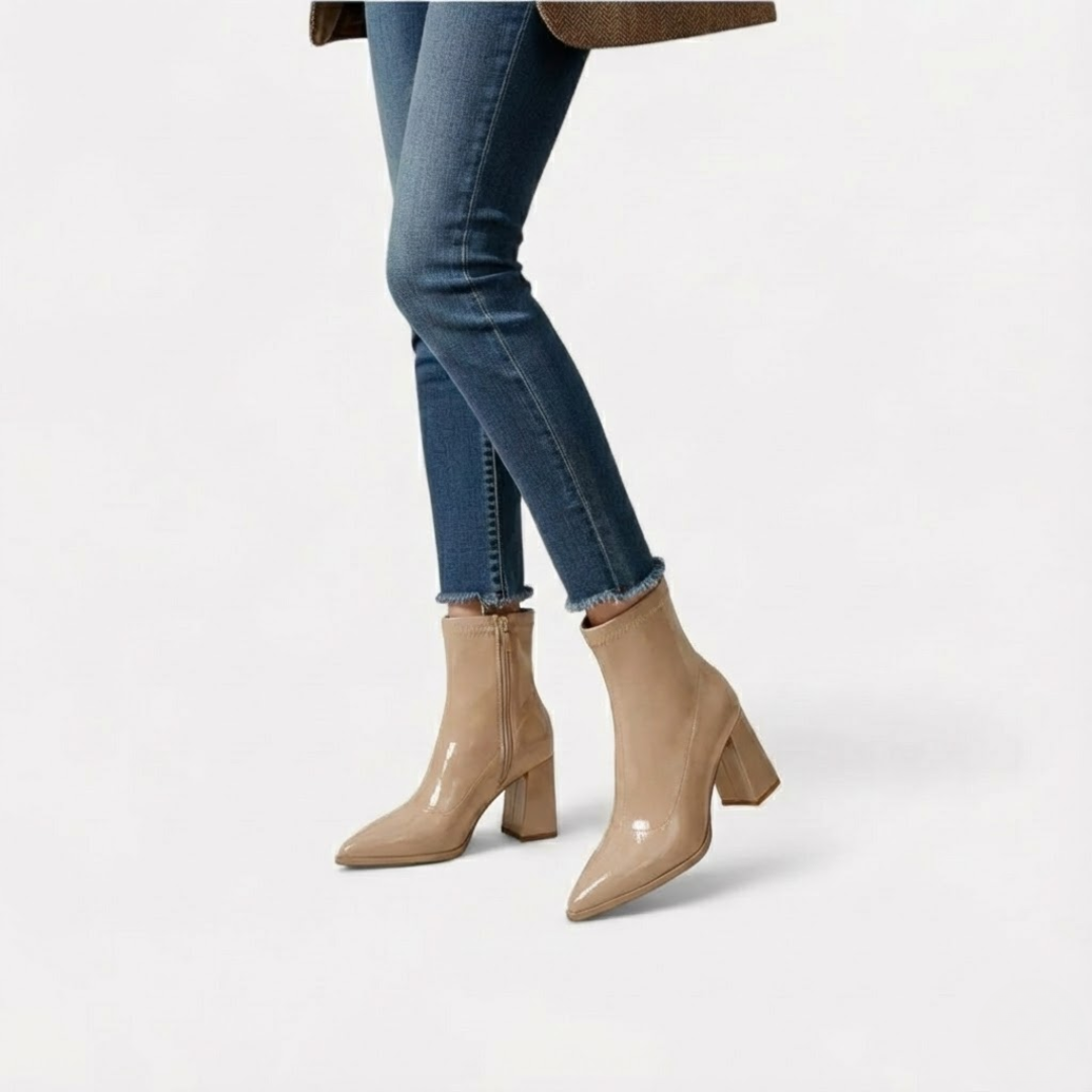 Artvalley Mode | Women’s Ankle Boots Pointed Toe Block Heel for Work & Daily Wear