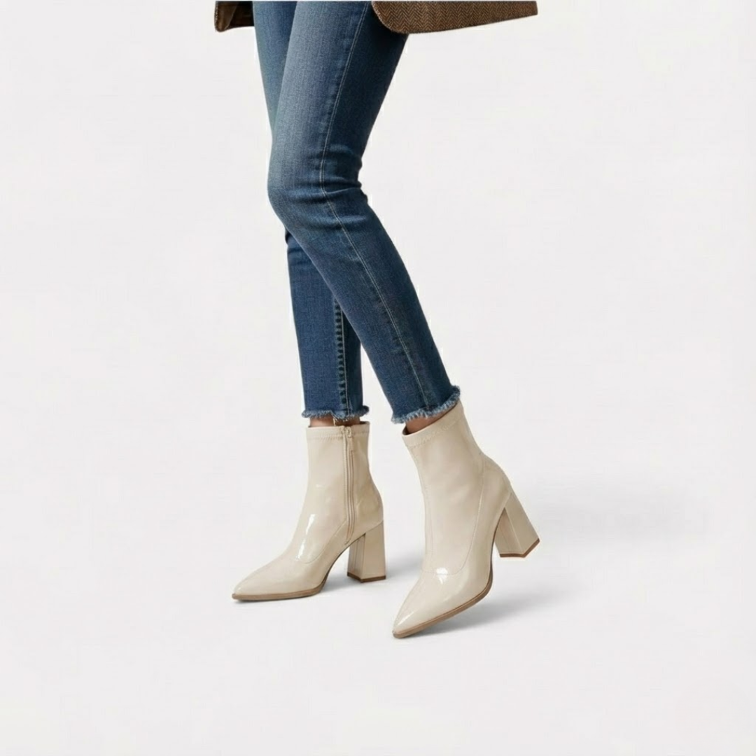 Artvalley Mode | Women’s Ankle Boots Pointed Toe Block Heel for Work & Daily Wear