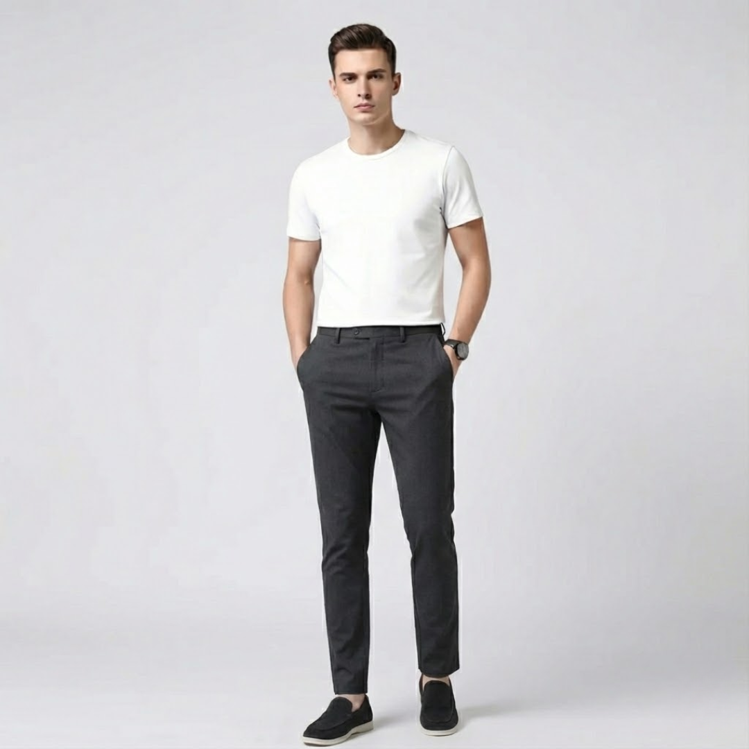 Artvalley Mode | Men’s Tailored Dress Pants Slim Fit Classic Formal Trousers