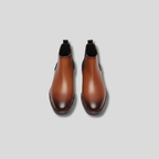 Artvalley Mode | Men’s Chelsea Boots Light Brown Elastic Panel Casual