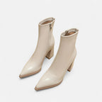 Artvalley Mode | Women’s Ankle Boots Pointed Toe Block Heel for Work & Daily Wear