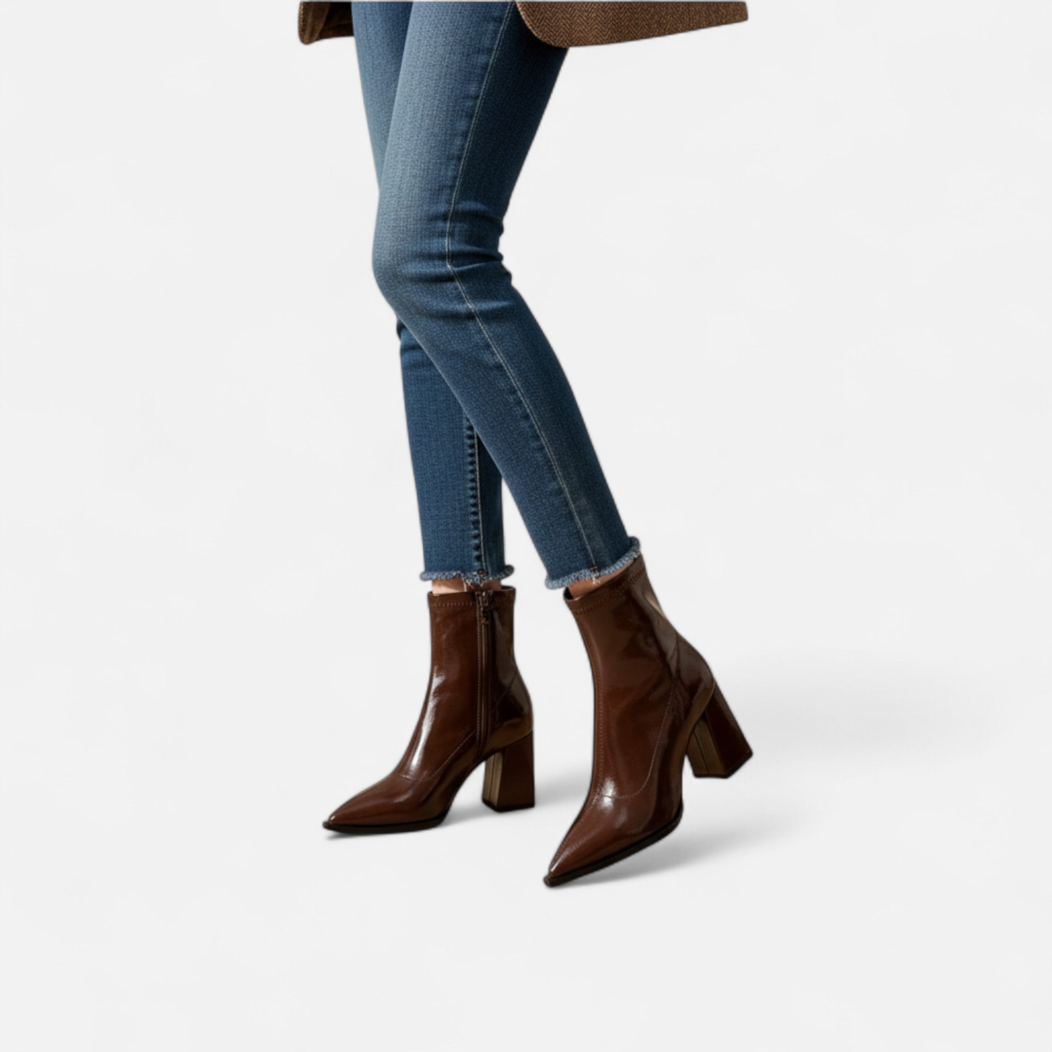 Artvalley Mode | Women’s Ankle Boots Pointed Toe Block Heel for Work & Daily Wear