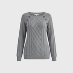 Artvalley Mode | Women’s Wool Knit Sweater Square Neck Classic Elegant Fit
